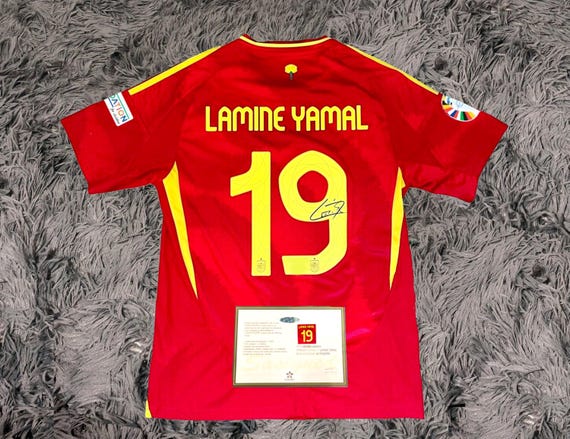 Lamine Yamal SIGNED Spain 23/24 Final Home Jersey/shirt - COA