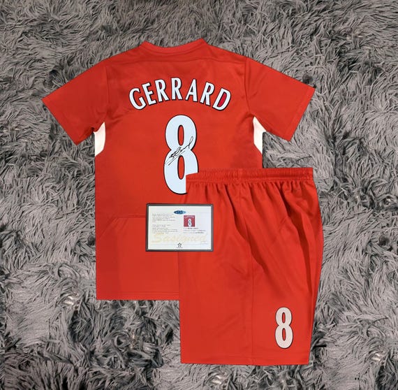 Steven Gerrard SIGNED Liverpool 04/05 UCL Final Home Jersey/shirt