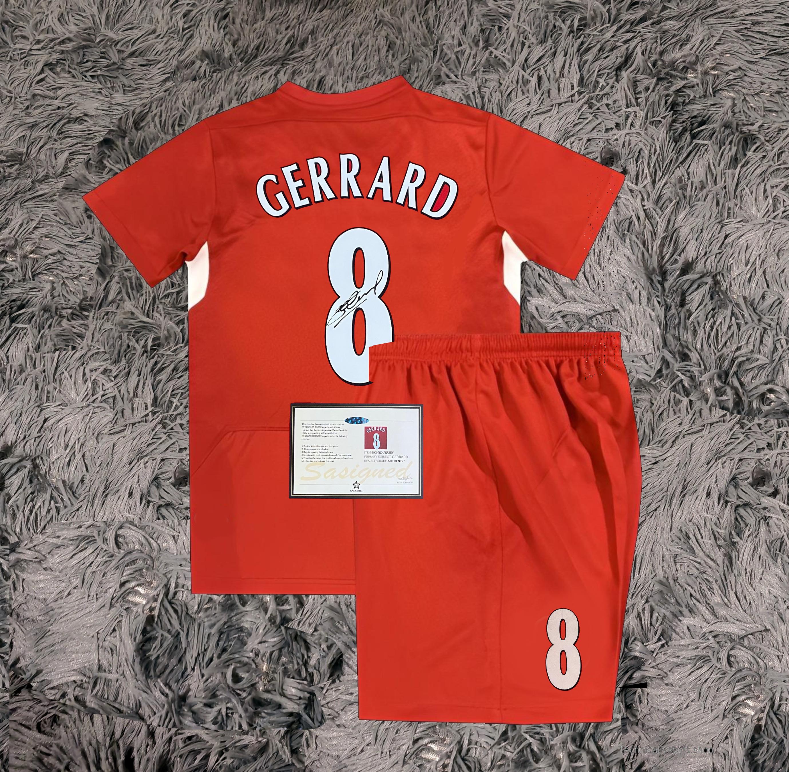 Steven Gerrard SIGNED Liverpool 04/05 UCL Final Home Jersey/shirt