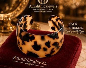 Bracelet manchette en résine écaille de tortue pour femme, bijoux épais, bracelet tendance audacieux, accessoire tendance rétro, cadeau pour elle, Style vintage moderne