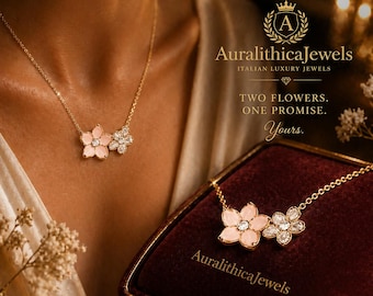 Blomhalsband för kvinnor Guldblommigt hänge Daisyhalsband Romantiskt smycke Gåva till henne Födelsedagspresent Jubileumspresent