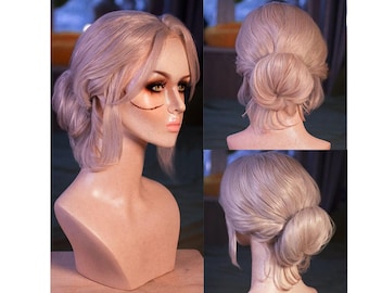 Peluca de cosplay de Ciri inspirada en el juego The Witcher.