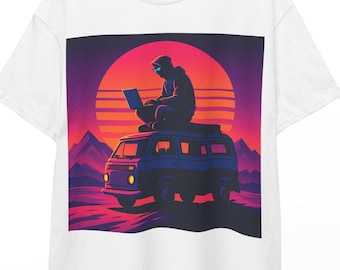 Digital nomad shirt for remote worker,nomad van life gift,freelancer lover tee,gift for blogger,work from home gift,Unisex Heavy Cotton Tee