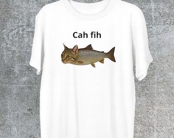 Cah Fih Meme T-Shirt,GenZ Gag Gift,Edgy Meme Graphic tee,Stupid Meme Shirt,Brain Rot Shirt,Embarassing Shirt,Cringy Shirts,Awkward Shirt