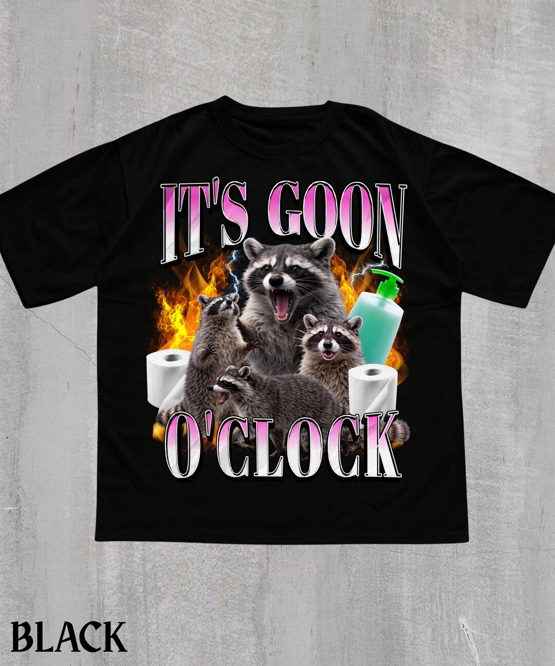 It's Goon O'clock Raccoon Meme Shirt,sarcastic Meme Shirt,gen Z Humor ...