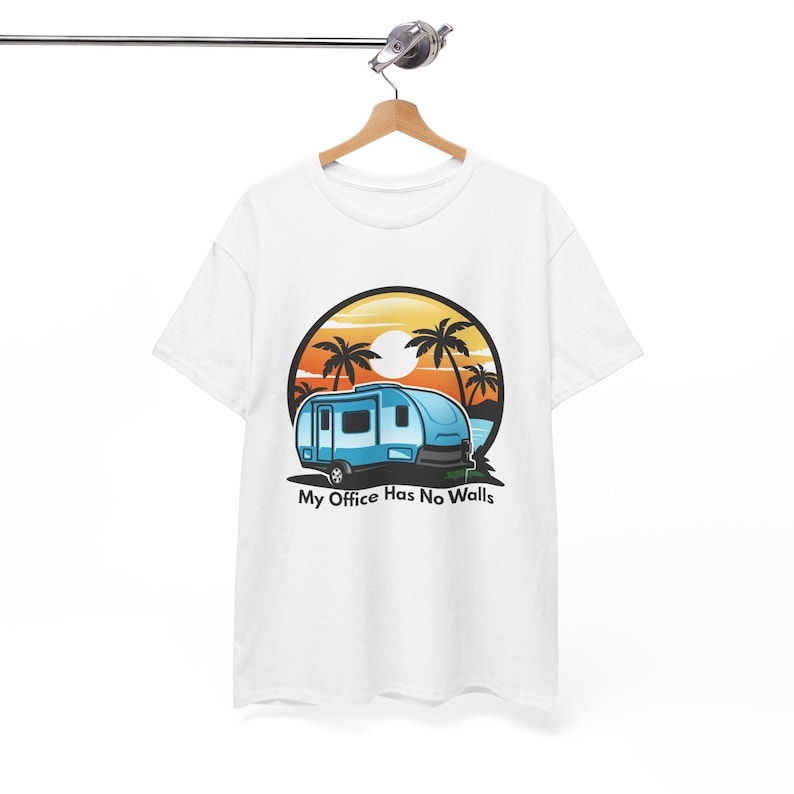 Digital nomad shirt for remote worker,freelancer lover tee,gift for blogger,work from home gift,nomad van life gift,Unisex Heavy Cotton Tee image 1