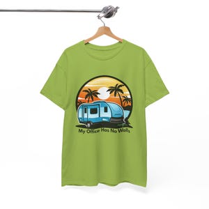 Digital nomad shirt for remote worker,freelancer lover tee,gift for blogger,work from home gift,nomad van life gift,Unisex Heavy Cotton Tee image 4