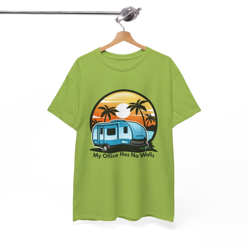 Digital nomad shirt for remote worker,freelancer lover tee,gift for blogger,work from home gift,nomad van life gift,Unisex Heavy Cotton Tee image 4