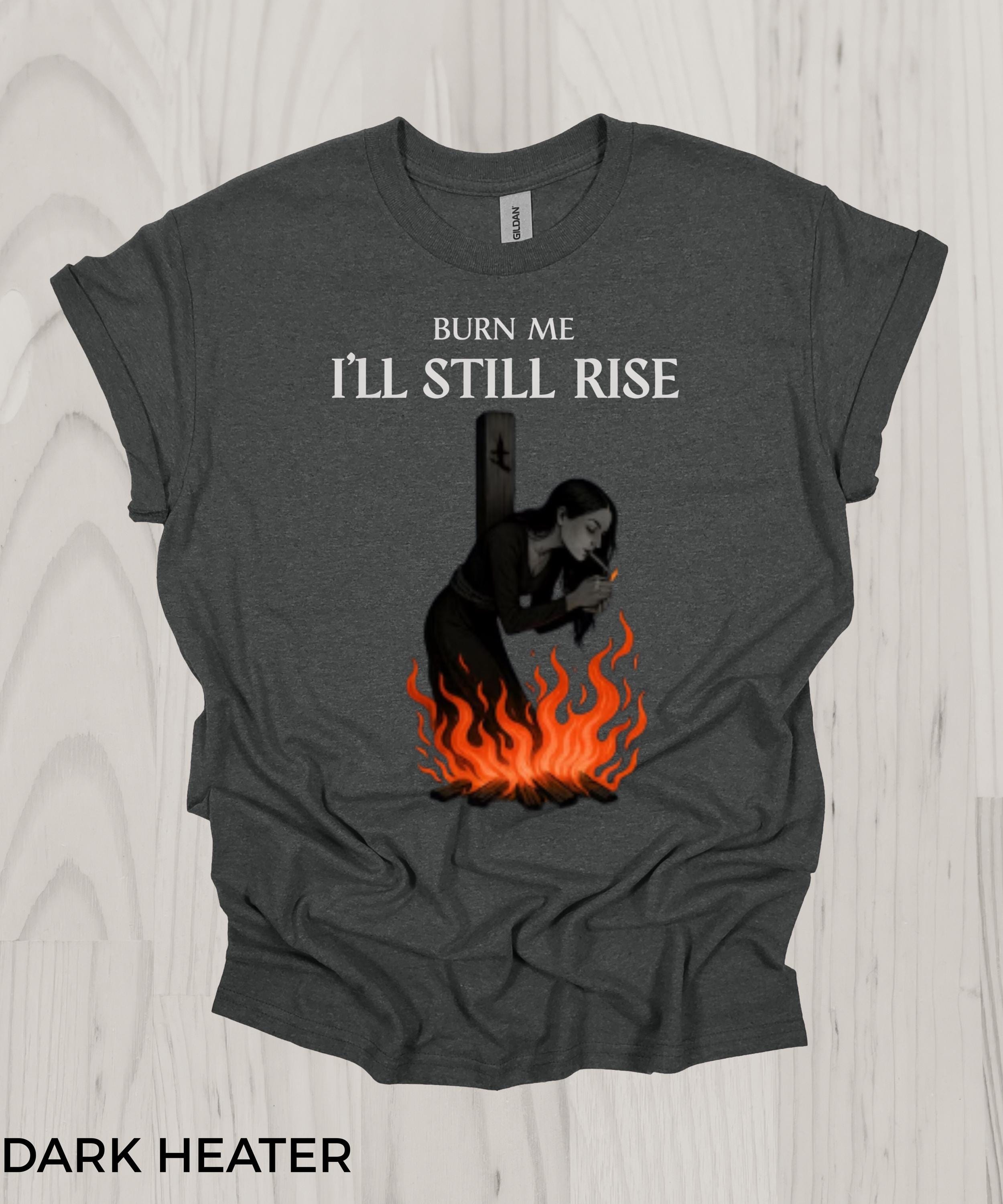 Witch Lighting Cigarette While Burning at the Stake Shirt,witch on 