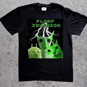 Camiseta com meme de gato engraçado "Glerp Glorp", Camiseta com meme de gatos bobos, Camiseta com meme amaldiçoado, Camiseta com gato alienígena engraçado, Camiseta com meme de gato retrô Y2K engraçado, Camiseta com meme estúpido