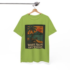 Digital nomad shirt for remote worker,gift for blogger,nomad van life gift,freelancer lover tee,work from home gift,Unisex Heavy Cotton Tee image 5