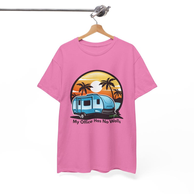 Digital nomad shirt for remote worker,freelancer lover tee,gift for blogger,work from home gift,nomad van life gift,Unisex Heavy Cotton Tee image 6