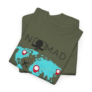 Digital nomad shirt for remote worker,freelancer lover tee,gift for blogger,nomad van life gift,work from home gift,Unisex Heavy Cotton Tee image 3
