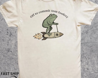 Camiseta de rana "A cometer tonterías", camiseta con gráfico de rana vintage de Weirdcore, camiseta con regalos de broma, camiseta retro divertida de rana, camiseta con humor de rana tonta