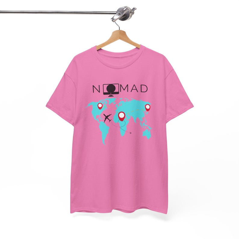 Digital nomad shirt for remote worker,freelancer lover tee,gift for blogger,nomad van life gift,work from home gift,Unisex Heavy Cotton Tee image 6