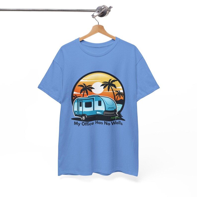Digital nomad shirt for remote worker,freelancer lover tee,gift for blogger,work from home gift,nomad van life gift,Unisex Heavy Cotton Tee image 5