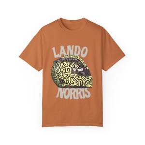 Lando Norris Helmet Shirt | Vintage F1 Unisex T-Shirt | Street Style F1 Look | Gift for Race Fan | Race Day Outfit | Retro McLaren Tee