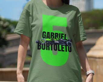 Camiseta Gabriel Bortoleto / Camiseta unisex vintage de F1 / Estilo urbano de F1 / Regalo para aficionados a las carreras / Conjunto para el día de la carrera / Camiseta retro Kick Sauber