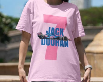 Camiseta de Jack Doohan / Camiseta unisex vintage de F1 / Estilo urbano de F1 / Regalo para aficionados a las carreras / Conjunto para el día de la carrera / Camiseta retro alpina