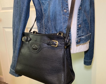Dooney & Bourke Black Crossbody/Top Handle Leather Designer Handbag
