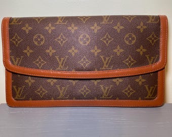 Authentic Vintage Louis Vuitton Monogram Clutch Designer Luxury Bag-Pre 1980