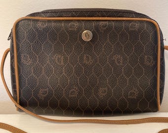 Christian Dior Vintage Monogram Crossbody Bag Designer Luxury Shoulder Purse