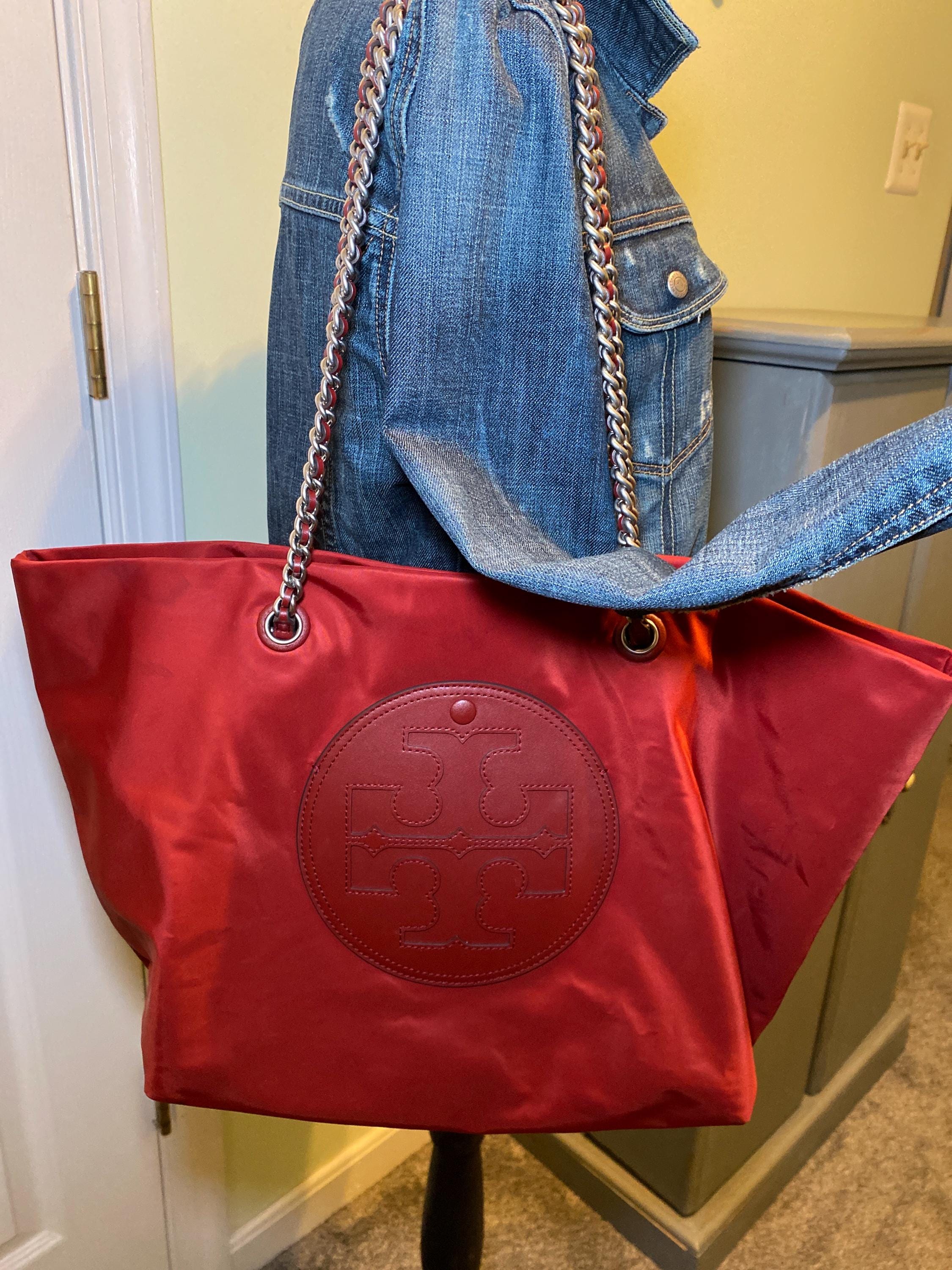 TORY BURCH AUTHENTIC EYEGLASSES CASE in Burnt Orange Leather includes cloth bag Tory Burch Sunglasses Leather Case w/Magnetic Closure & Dust  main image 3