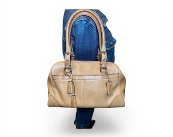 Coach Top Handle Leather Preloved Bag - Designer Purse