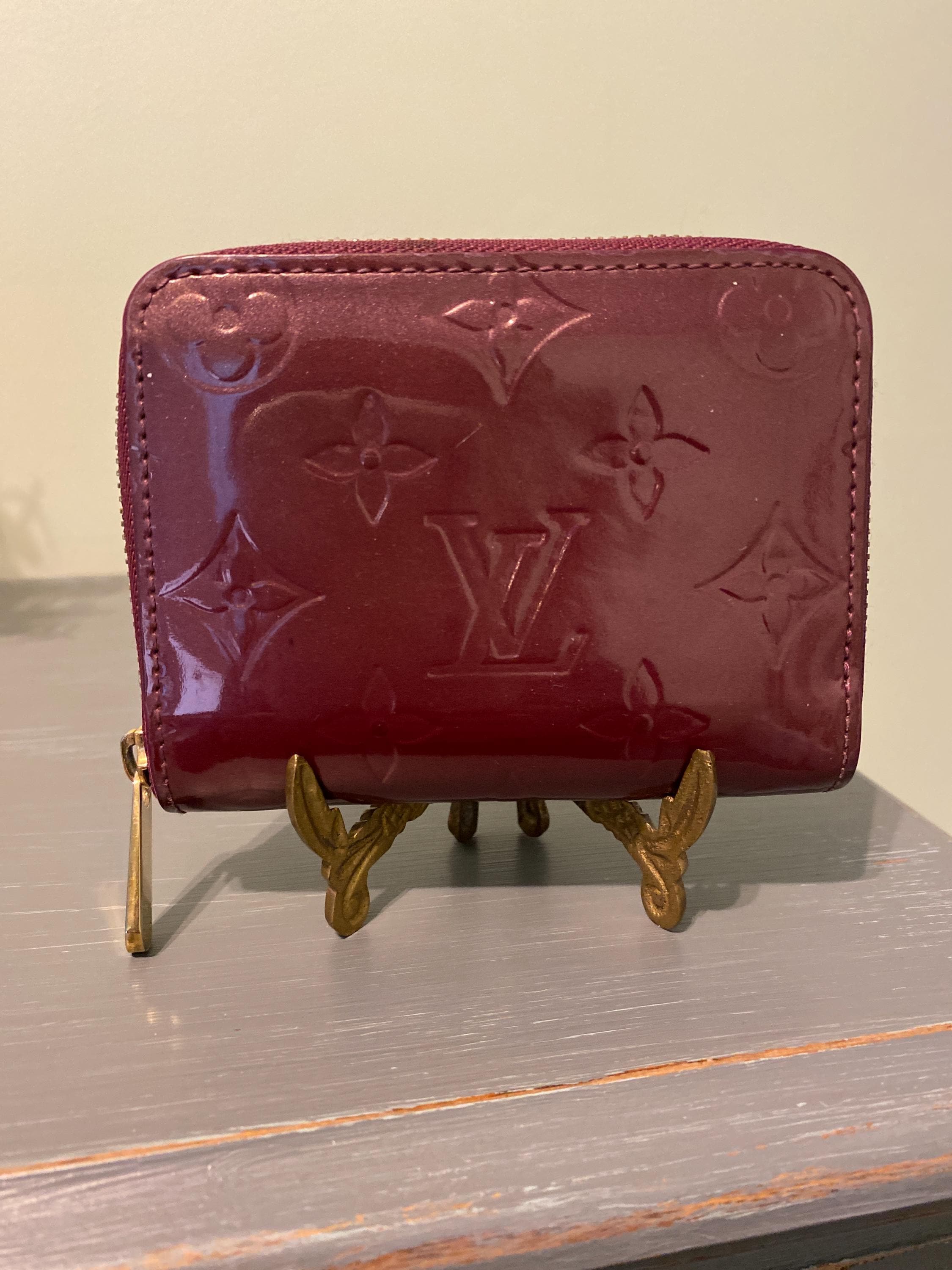 小物 LOUIS VUITTON WALLET vernis LOUIS VUITTON Vernis Clemence Wallet Cherry 1687106