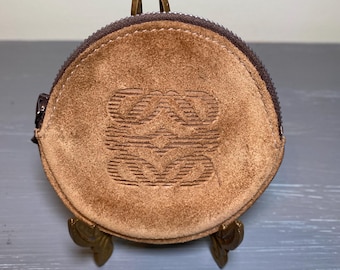 Loewe Vintage Suede Mini Coin Pouch Designer Luxury Unisex Accessory