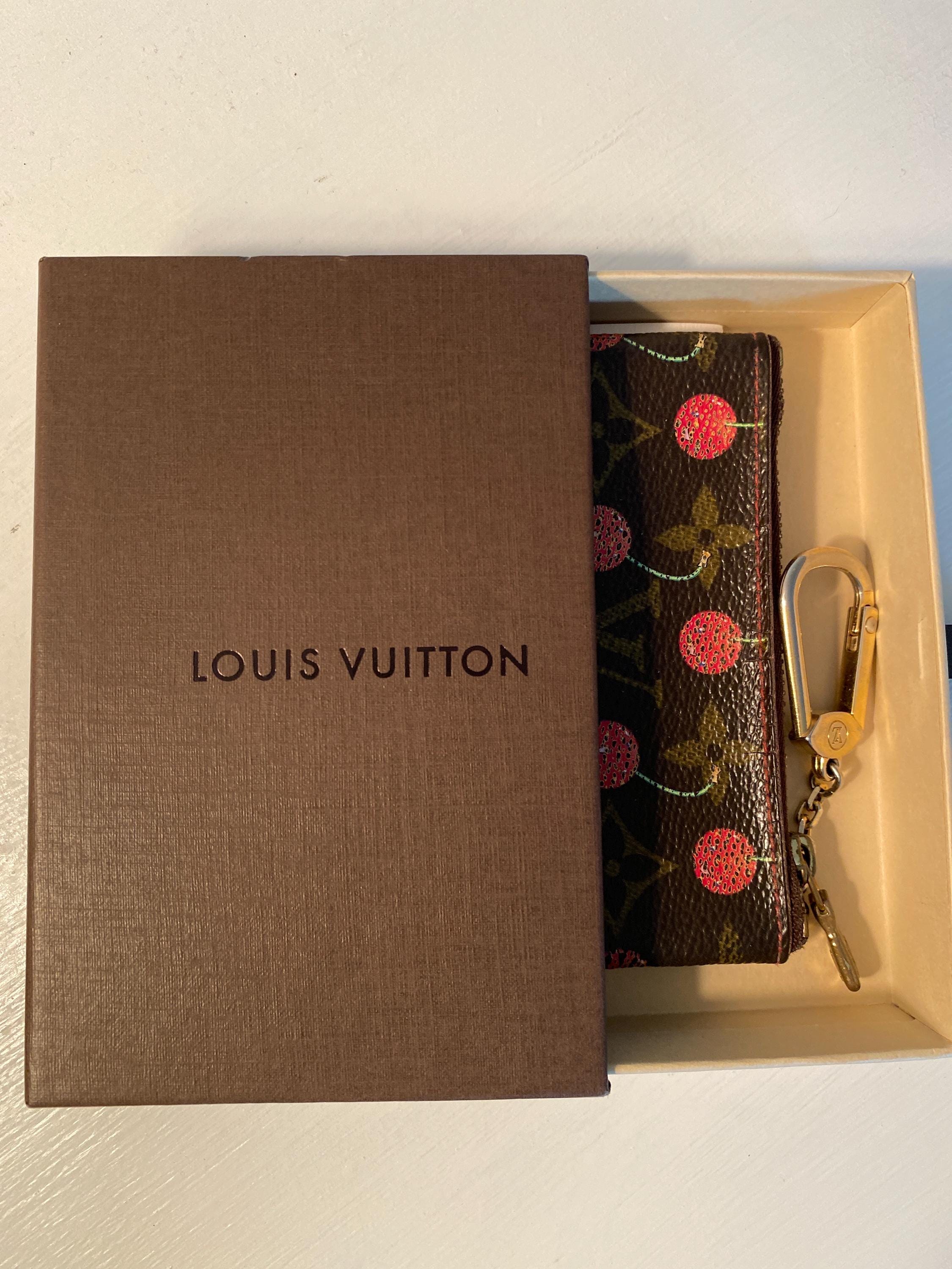Louis Vuitton Cerises Key Chain Pouch With LV Box Designer Luxury