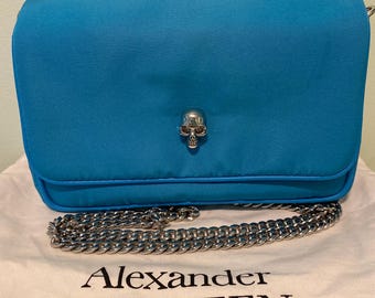 Alexander McQueen Skull Nylon Crossbody Bag - Punk Designer Shoulder Bag Y2K Luxury Preloved