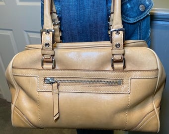 Coach East West Leather Shoulder Bag Top Handle Purse Preloved Designer Handbag