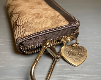 Gucci Monogram Key Chain Pouch Designer Luxury Accessory
