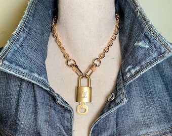 Louis Vuitton Lock and Key with Gold Tone Costume Chain