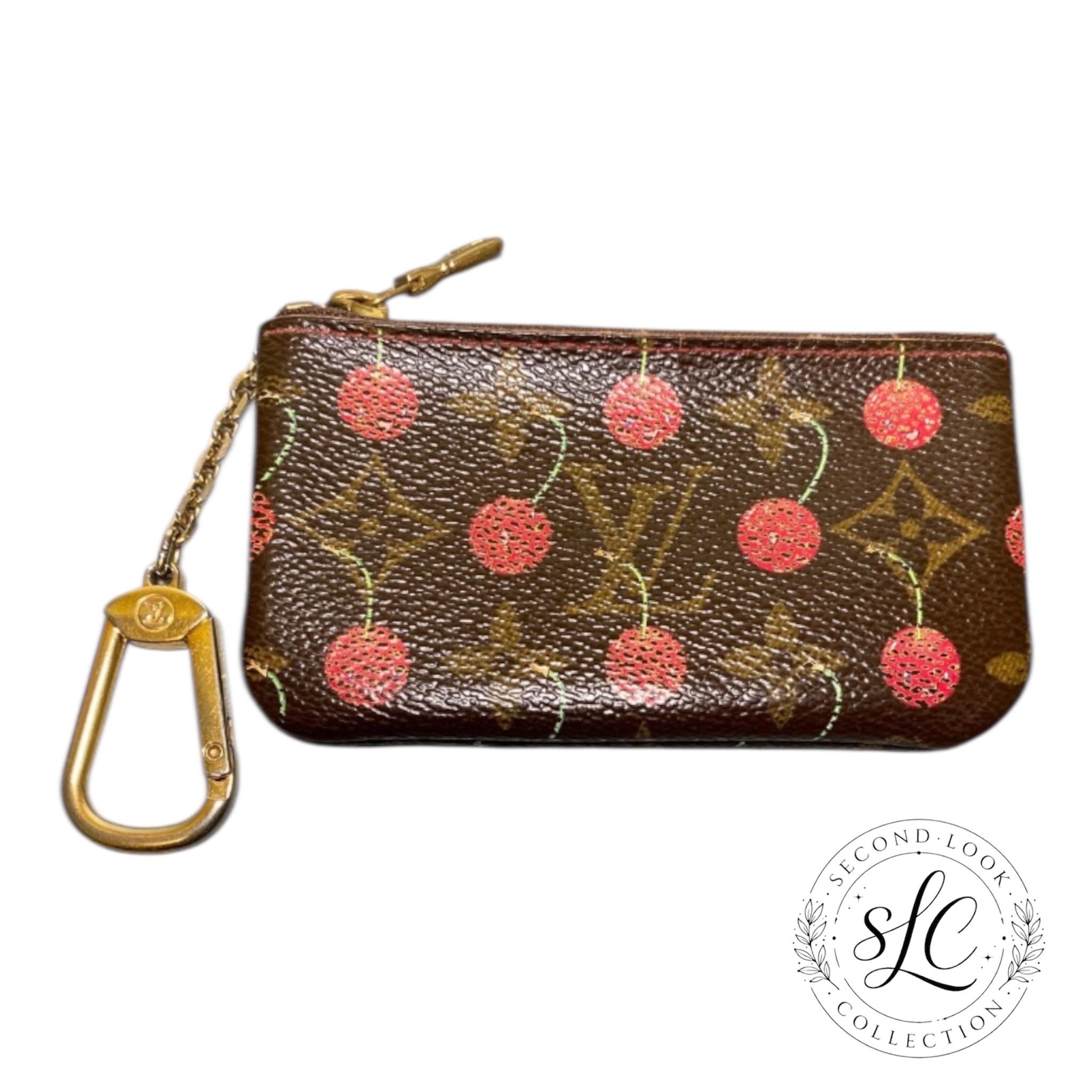 Louis Vuitton Cerises Key Chain Pouch With LV Box Designer Luxury