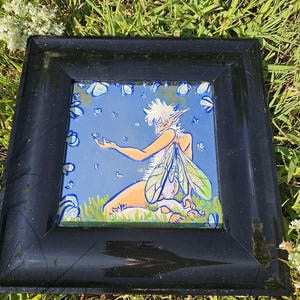 Mirror Painting: Dandelion Seed Fae