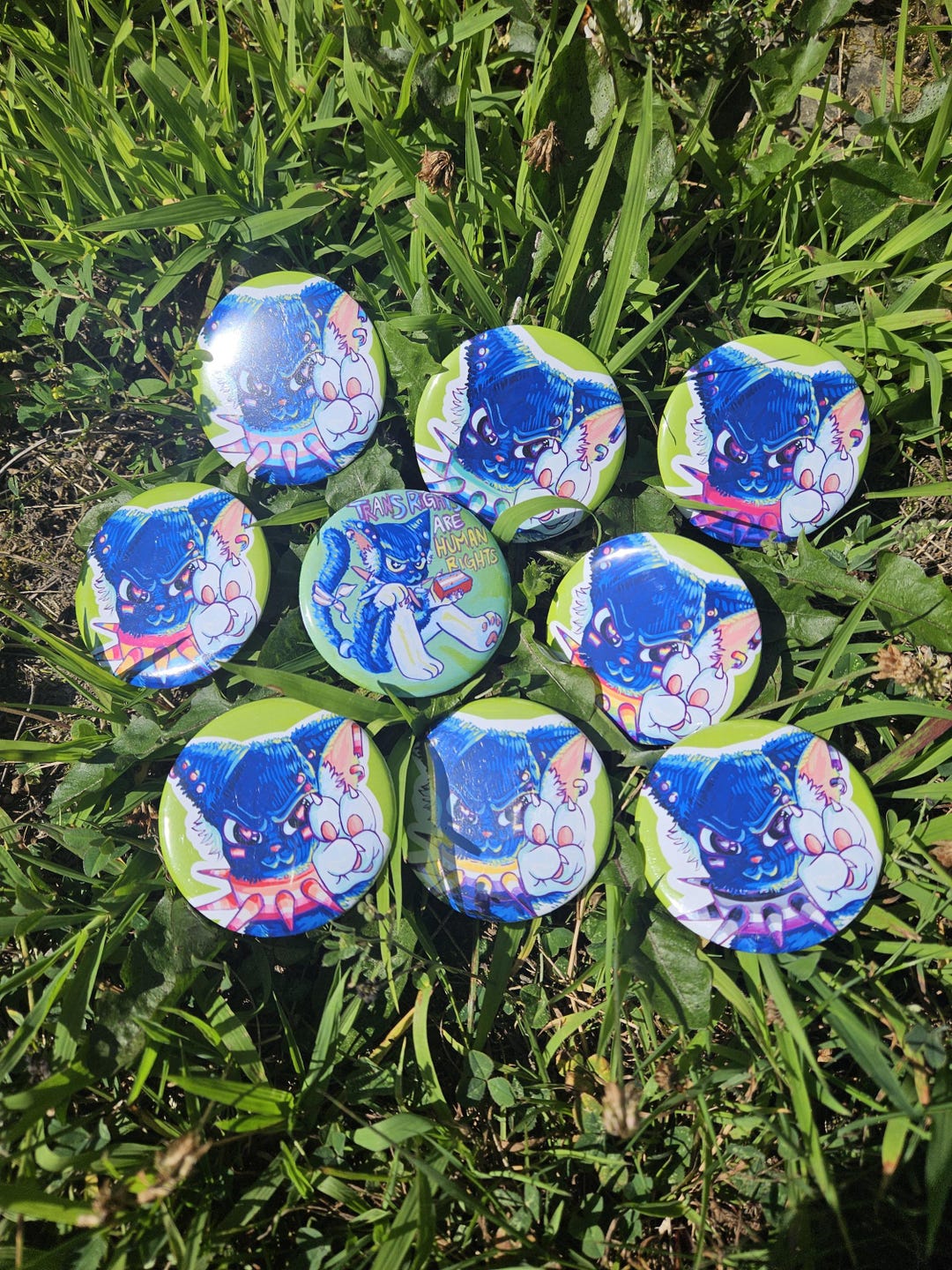 Punk Kat Pride Buttons - Etsy