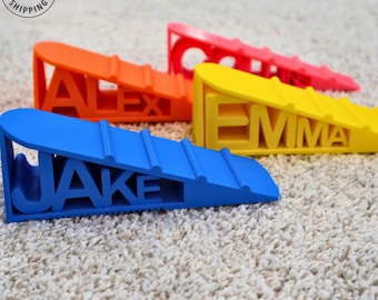 Personalized 3D Printed Door Stopper: Custom Name Door Wedge