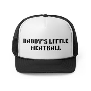 Boné de caminhoneiro engraçado da Daddy's Little Meatball, chapéu de pai