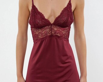 torrid burgundy dress Burgundy Lace Lingerie Set – FancyVestido main image 0