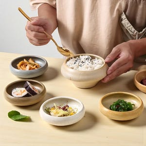 Japanese Ceramic Snack Dish | Retro Pottery Rice Bowl, Dessert Bowl