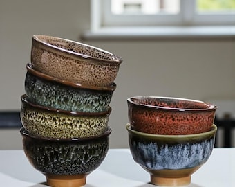 Kiln Change Glaze Ceramic Teacup – Japanese Kung Fu Drinkware