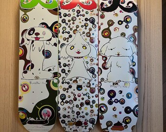 Tabla de skate Supreme x Takashi Murakami - RARA - Set de 3 - 2007 - decoración