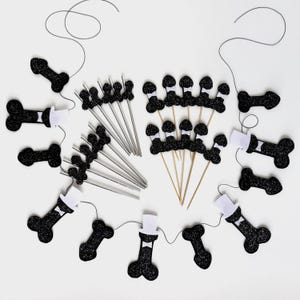 Black and White Barchelorette or Bachelor Party Set