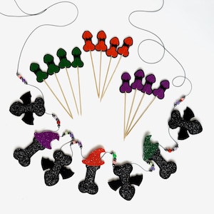 Halloween Party Bunying and cake toppers Set October Bachelorette