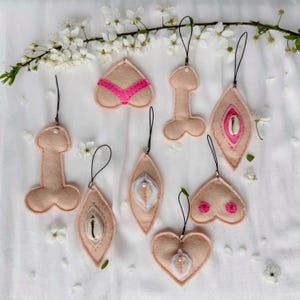 hilarious gag gift, sexy phone pendant, sexy bag charm, kinky christmass decor