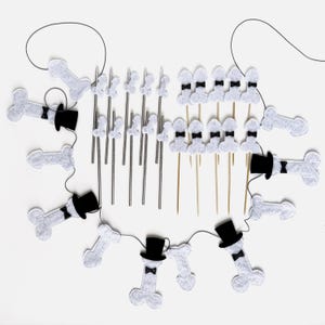 Black and White Barchelorette or Bachelor Party Set