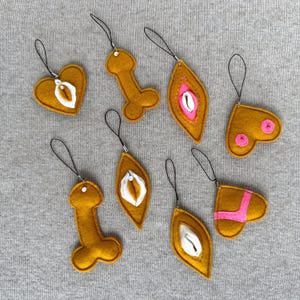 Kinky Cristmas Ornaments, Fany X-Mas Ornaments, hilarious gag gift, sexy phone pendant