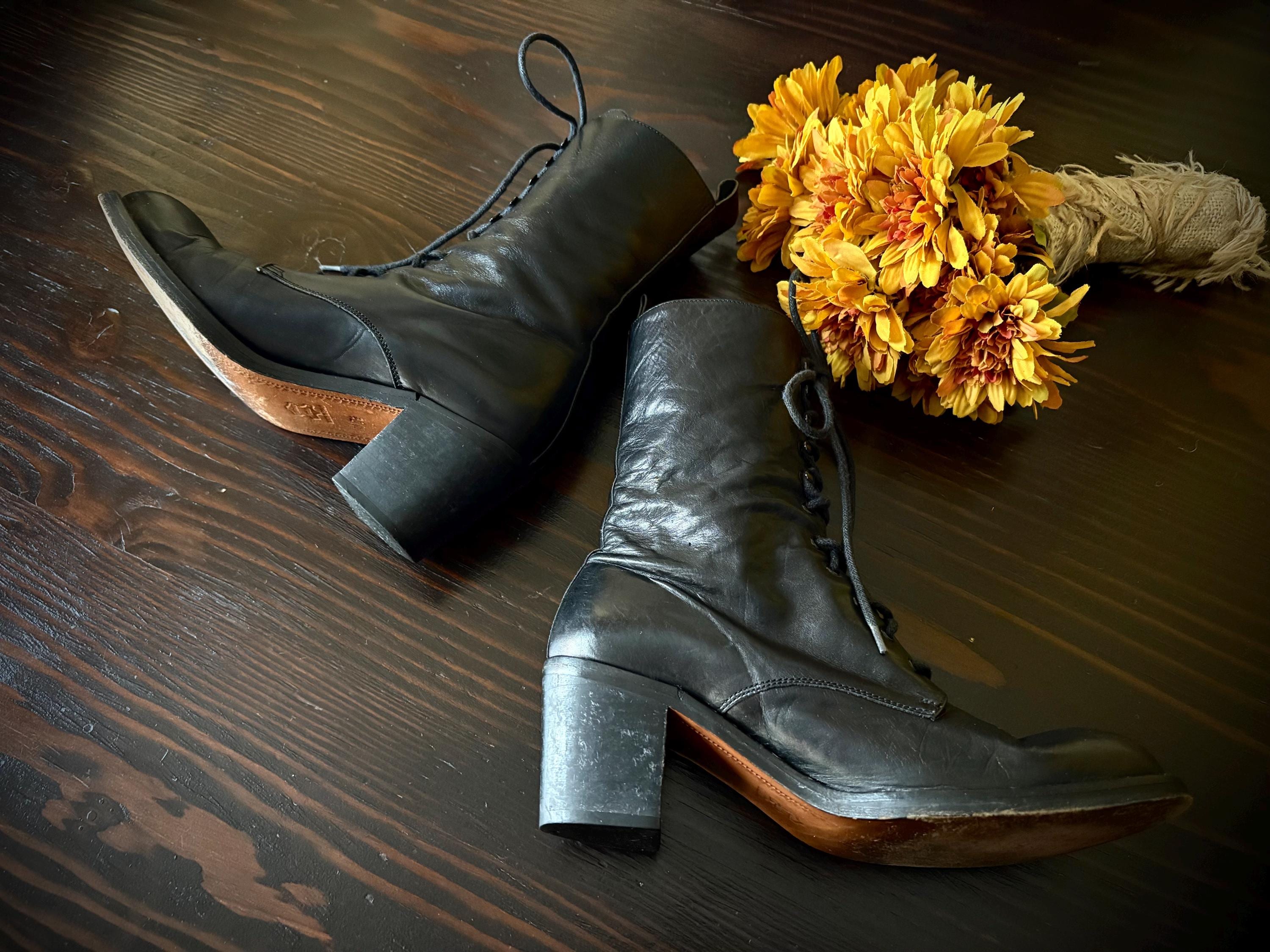Y’s 90’s Aviator Lace-Up Sandal Boots Vintage 90s Lace up Boots - Etsy